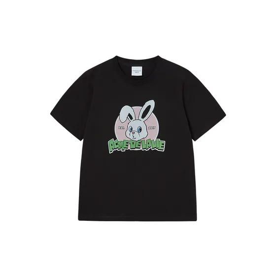 &Aacute;o Thun Nữ Nineties Retro BunNY Đen