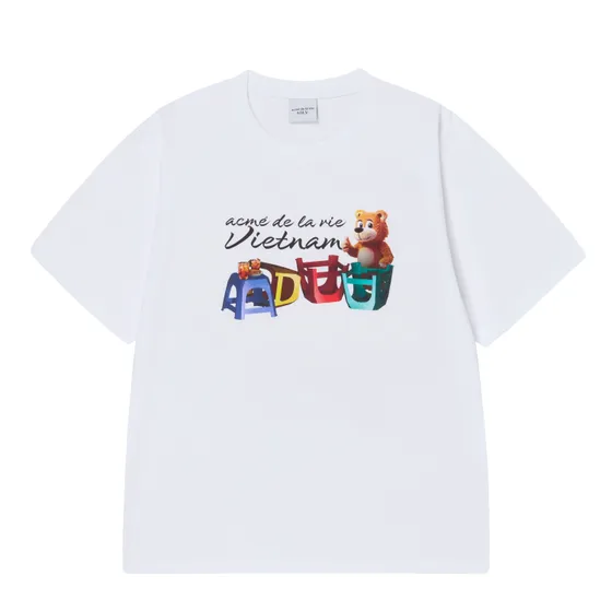 &Aacute;o Thun AC Bear X Tr&agrave; Đ&aacute; Vỉa H&egrave; Vietnam Exclusive Trắng
