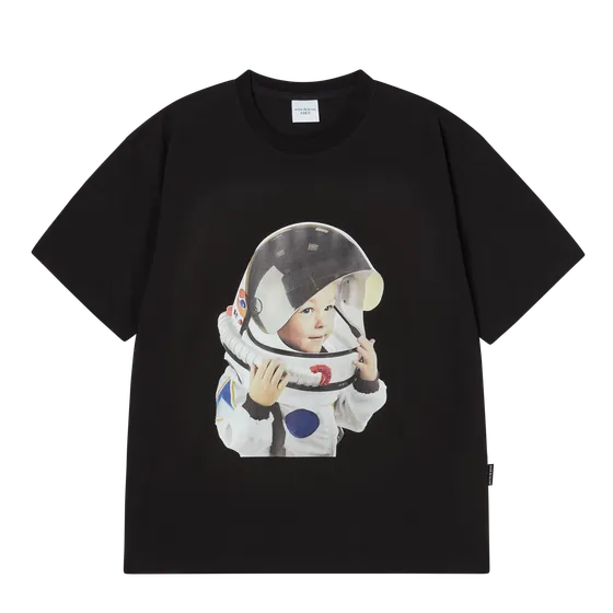 &Aacute;o Thun Baby Face SpACe Suit Boy Đen (Domestic Duty Free Exclusive)