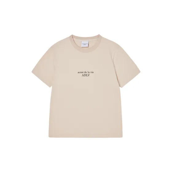 &Aacute;o thun nữ Basic Logo Be đậm