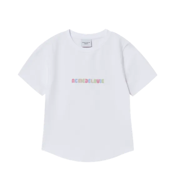 &Aacute;o Thun Color Logo Trắng