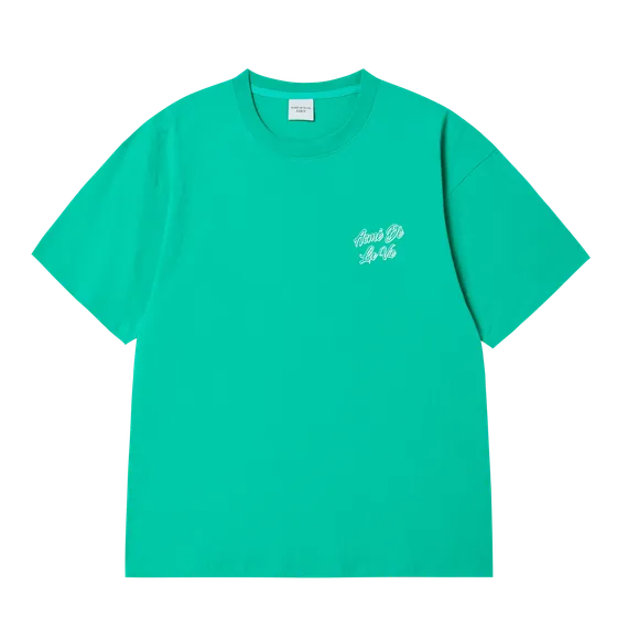 &Aacute;o Thun Outline Script Logo Xanh L&aacute;