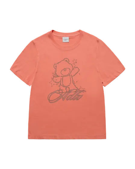 &Aacute;o thun WOMAN INK AC BEAR Hồng san h&ocirc;