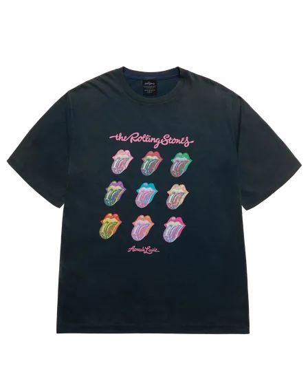 &Aacute;o thun ROLLING STONES GLOW ARCHIVE Xanh navy đậm