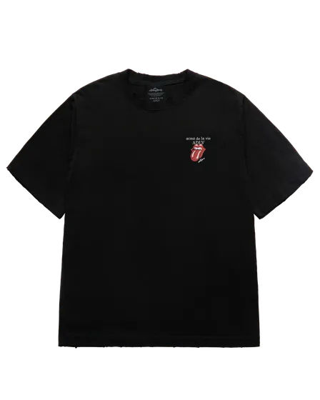 &Aacute;o thun ROLLING STONES BASIC LOGO Đen