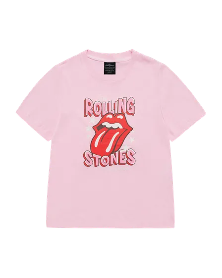 &Aacute;o thun nữ ROLLING STONES DOODLE STAR Hồng nhạt