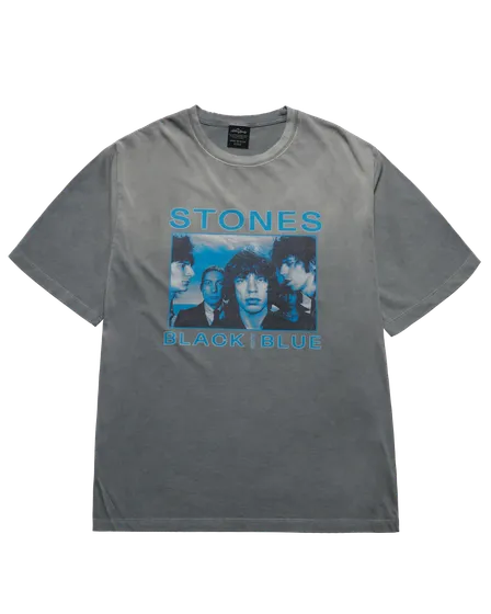 &Aacute;o thun ROLLING STONES BLACK BLUE POSTER X&aacute;m nhạt