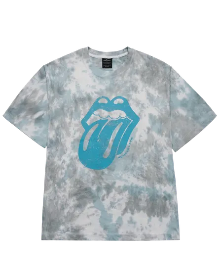 &Aacute;o thun ROLLING STONES 2TONE DYEING Xanh dương