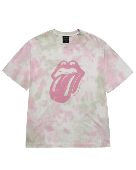&Aacute;o thun ROLLING STONES 2TONE DYEING Hồng