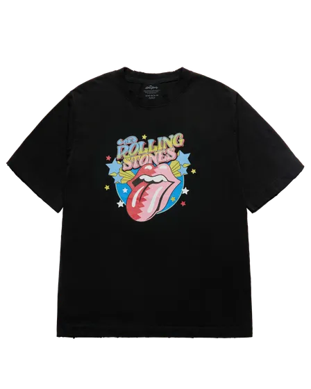 &Aacute;o thun ROLLING STONES ZIGZAG STAR Đen