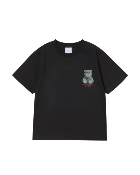 &Aacute;o thun ngắn tay KIDS AC BEAR LAYERED Đen