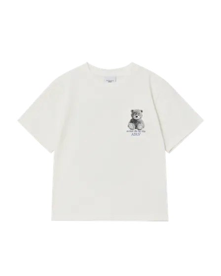 &Aacute;o thun ngắn tay KIDS AC BEAR LAYERED Kem