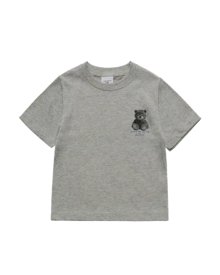 &Aacute;o thun ngắn tay KIDS AC BEAR LAYERED Muối ti&ecirc;u