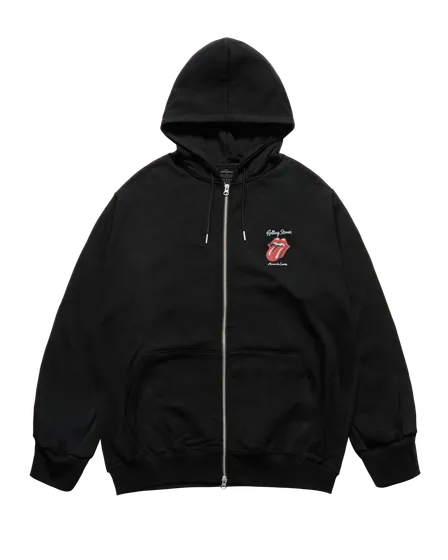 &Aacute;o hoodie k&eacute;o kh&oacute;a ROLLING STONES DOODLE STAR Đen