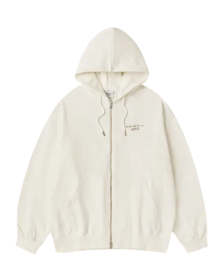 &Aacute;o hoodie BASIC LOGO NAPPING SEASON2 Trắng ng&agrave;