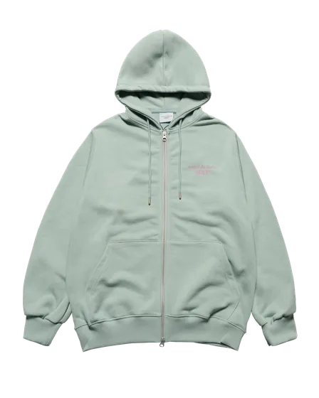 &Aacute;o hoodie k&eacute;o kh&oacute;a SHAKE BASIC LOGO Xanh l&aacute; s&aacute;ng