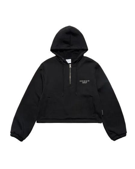 &Aacute;o hoodie WOMAN FLEECE BONDED Đen
