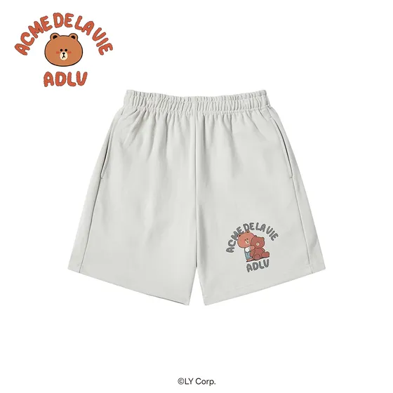 Quần short BEAR DOLL HUG BROWN LINE FRIENDS X&aacute;m nhạt