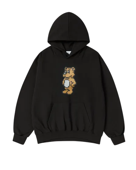 &Aacute;o hoodie BLOCK AC BEAR Đen