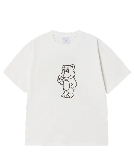 &Aacute;o thun ngắn tay BASIC AC BEAR Kem