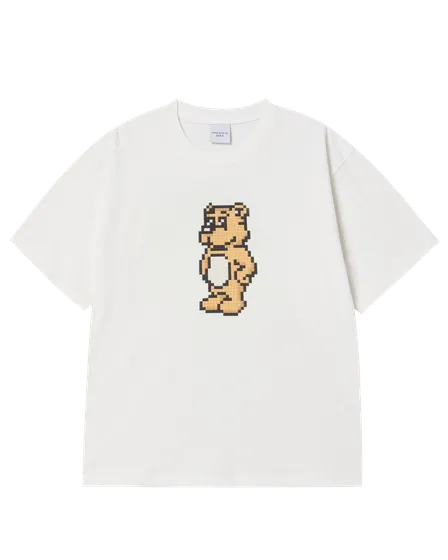 &Aacute;o thun ngắn tay BLOCK AC BEAR Kem