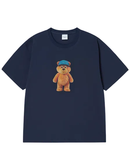 &Aacute;o thun 3D STAND AC BEAR Xanh navy