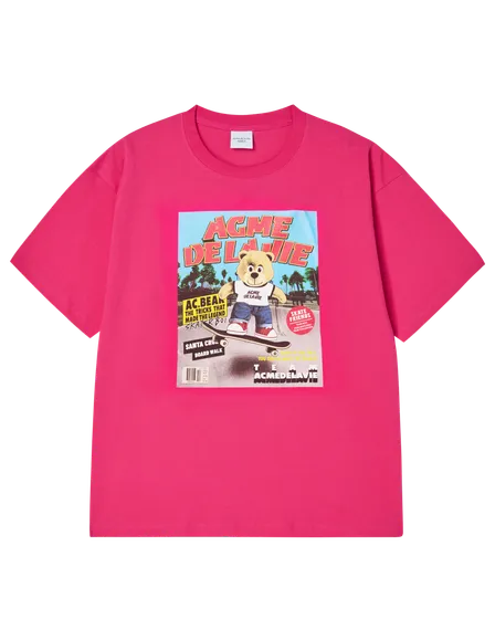 (Pre-order) &Aacute;o thun ngắn tay MAGAZINE AC BEAR Hồng