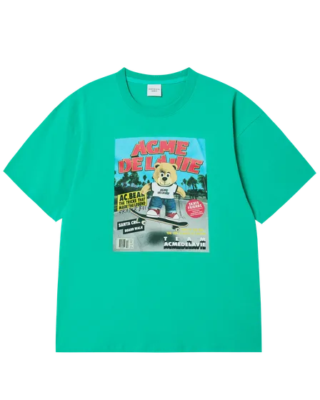 (Pre-order) &Aacute;o thun ngắn tay MAGAZINE AC BEAR Xanh l&aacute;