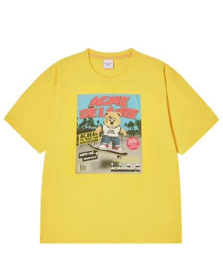 (Pre-order) &Aacute;o thun ngắn tay MAGAZINE AC BEAR V&agrave;ng