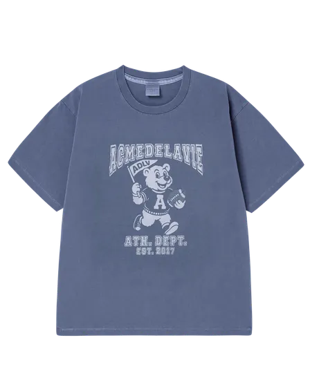 (Pre-order) &Aacute;o thun ngắn tay FOOTBALL AC BEAR PIGMENT Xanh navy