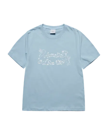 &Aacute;o thun  WOMAN ANGEL AC BEAR Xanh da trời