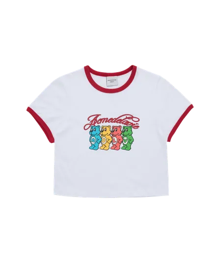 (Pre-order) &Aacute;o thun ngắn tay WOMAN AC BEAR CROP RINGER Trắng