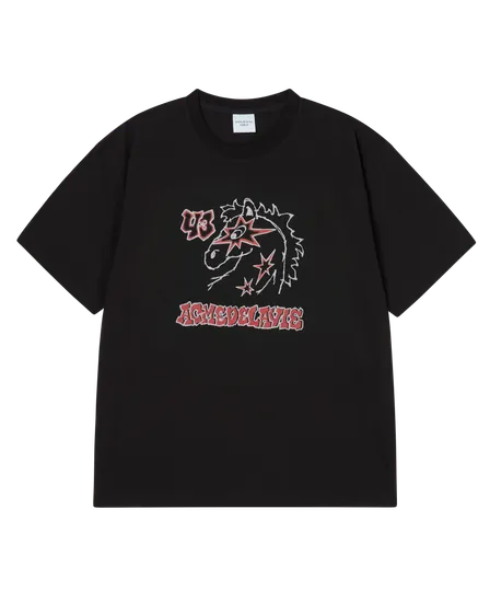 &Aacute;o thun YEAR OF THE HORSE Đen