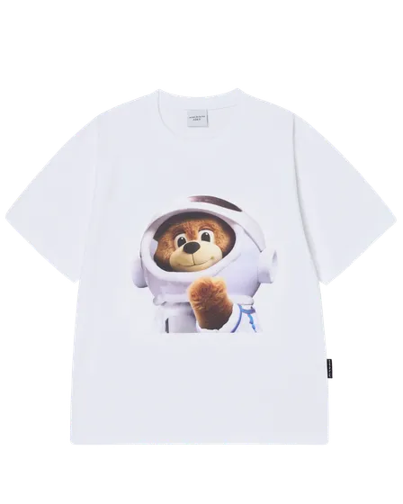 &Aacute;o thun ngắn tay AC BEAR BABY FACE ASTRONAUT Trắng