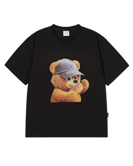 &Aacute;o thun ngắn tay AC BEAR BABY FACE CAP BOY Đen