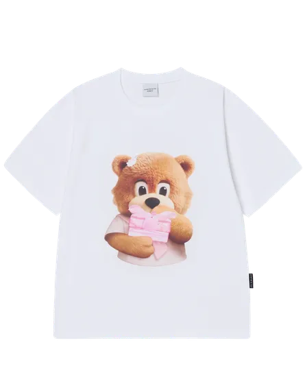 &Aacute;o thun ngắn tay AC BEAR BABY FACE GIFT Trắng