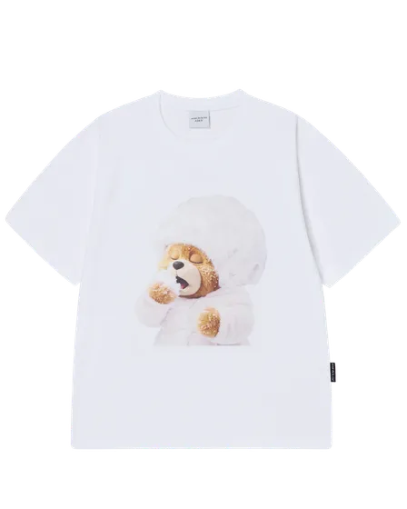 &Aacute;o thun ngắn tay AC BEAR BABY FACE SNOW Trắng