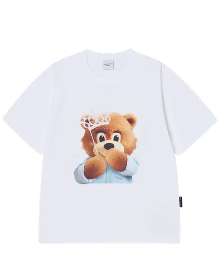 &Aacute;o thun ngắn tay AC BEAR BABY FACE TIARA Trắng