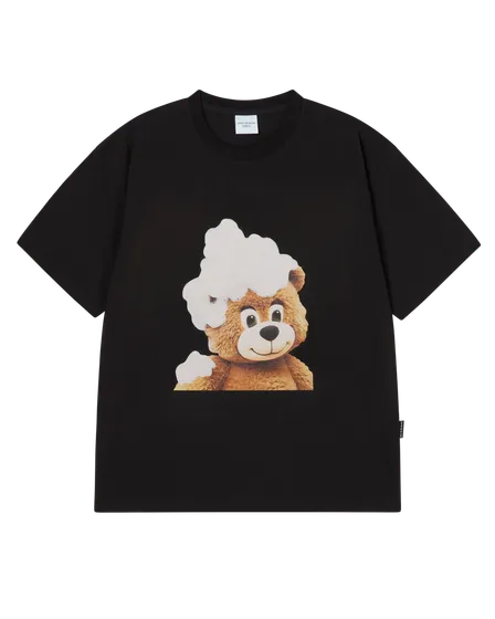 &Aacute;o thun ngắn tay AC BEAR BABY FACE BUBBLE Đen