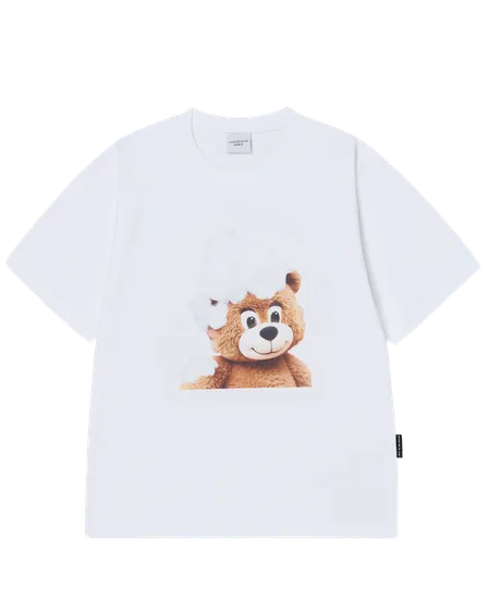 &Aacute;o thun ngắn tay AC BEAR BABY FACE BUBBLE Trắng