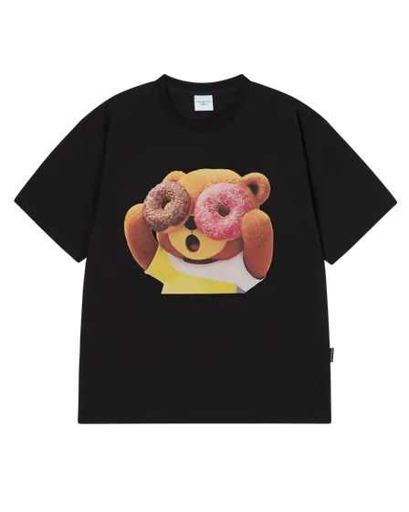 &Aacute;o thun ngắn tay AC BEAR DONUT BABY FACE Đen