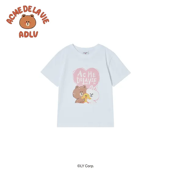 &Aacute;o thun KIDS HEART LINE FRIENDS Trắng