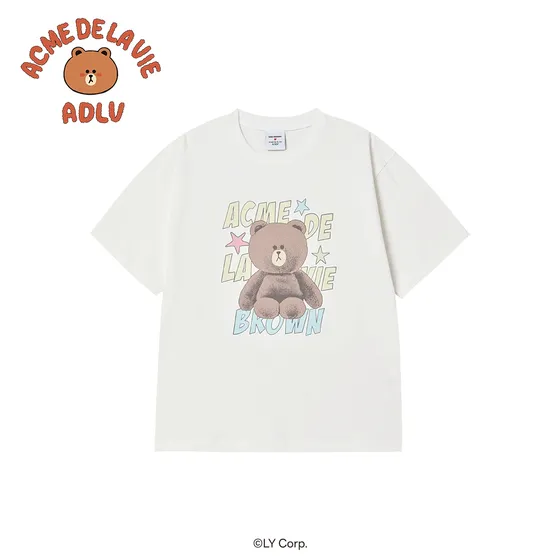 &Aacute;o thun LINE FRIENDS BROWN STAR Kem