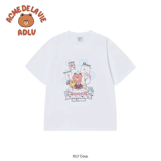 &Aacute;o thun 15TH PARTY LINE FRIENDS Trắng