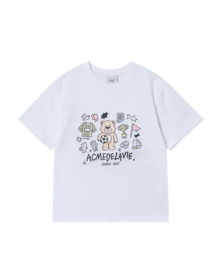 &Aacute;o thun  KIDS SOCCER AC BEAR Trắng