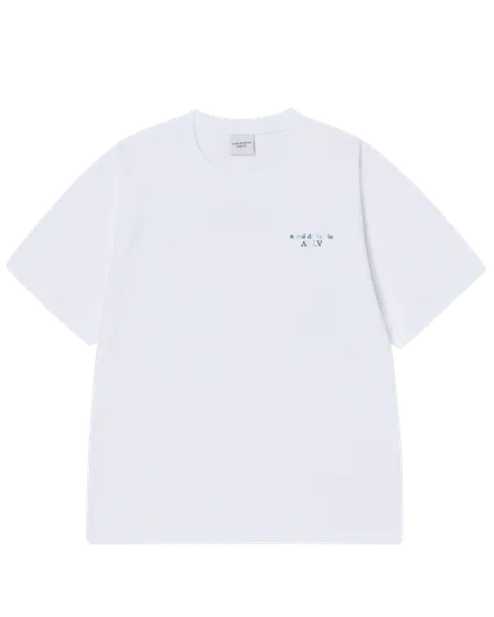 &Aacute;o thun TRIPLE CHAIN EMBO BASIC LOGO Trắng