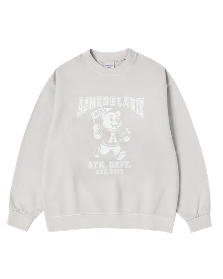 (Pre-order) &Aacute;o nỉ FOOTBALL AC BEAR PIGMENT X&aacute;m nhạt