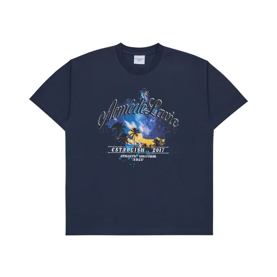 Áo Thun ADLV Tropical Script Logo Navy