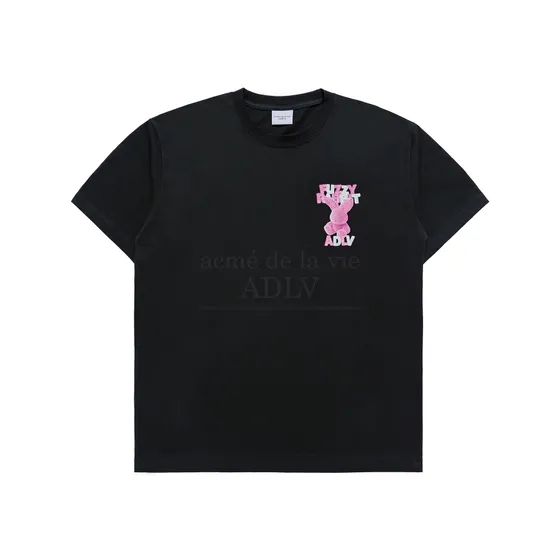 &Aacute;o Thun ADLV Fuzzy Font Rabbit Đen
