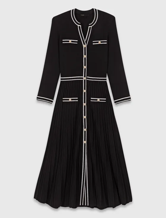 Đầm len midi T40 Đen